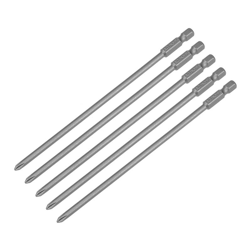 5pcs 100mm 150mm Hex Shank Cross Head Screwdriver Bits Electric Driver Hand Tool PH1 PH2 Magnetic Phillips Screwdriver Drill Bit