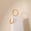 Classic Minimalist Plain Circle Zircon Earrings Versatile Business Chic Jewelry For Women