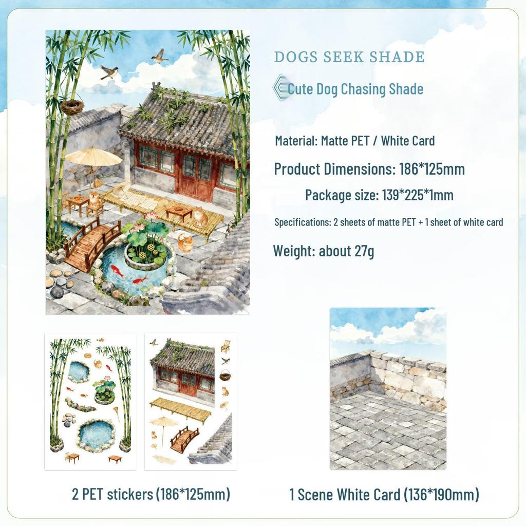 Yuezhen Fenghe Four Courtyards 3D Children's Scenery Stickers