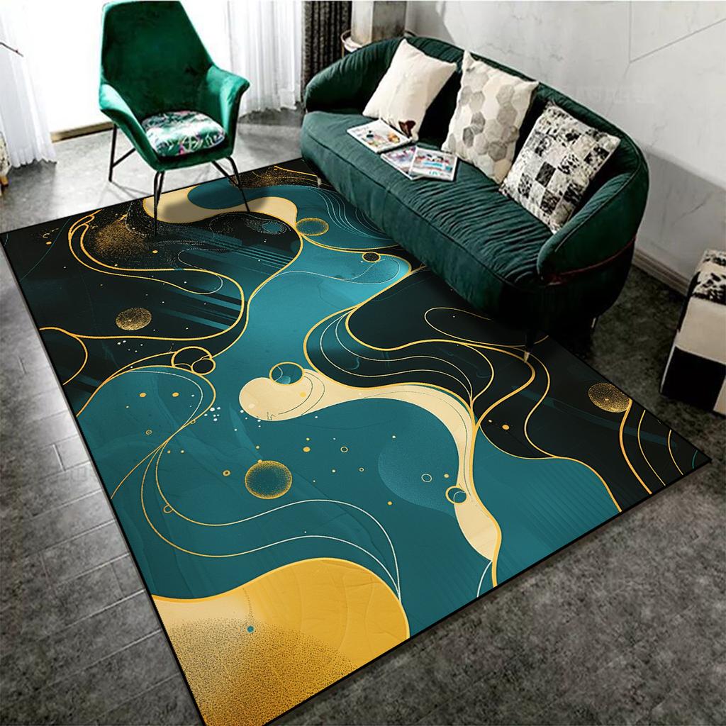 Nordic Abstract Living Room Carpet Decoration Home Large Area Easy Clean Sofa Area Floor Mat Bedroom Study Lounge Anti-slip Rugs
