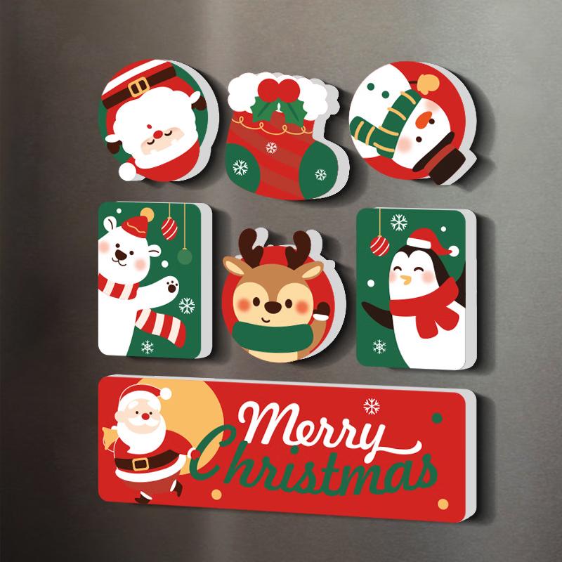 Creative Christmas Refrigerator Magnet Set