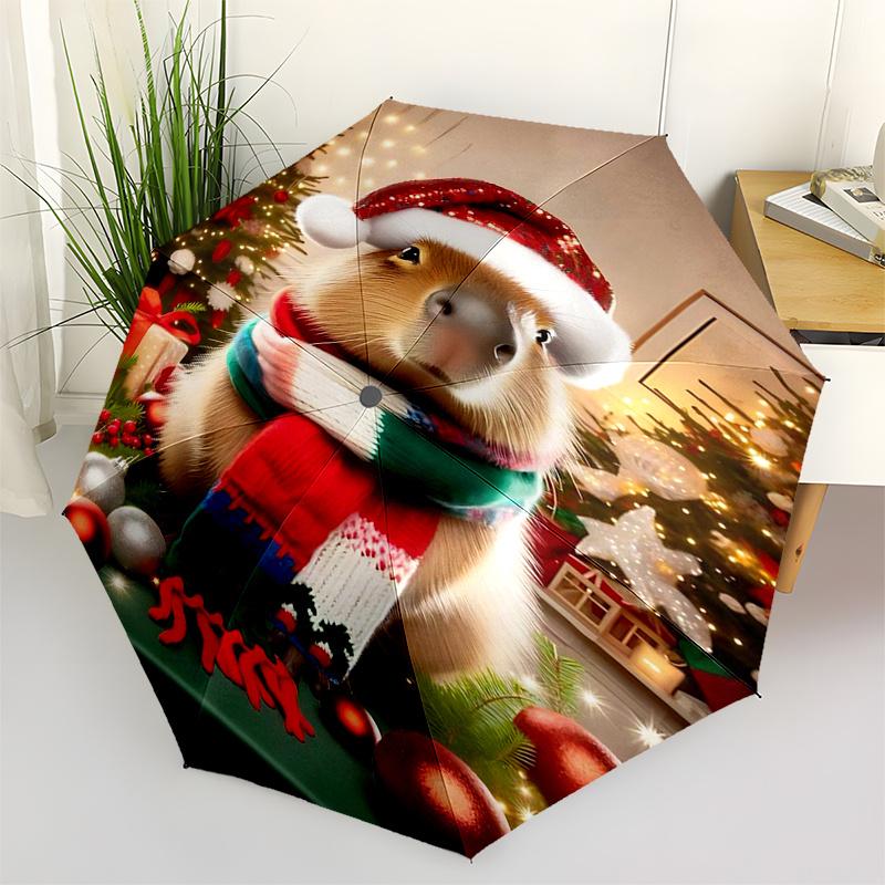 

Capybara Themed Travel Umbrella 8 Ribs Automatic Opening and Closing,Portable Folding Design,Compact and Stylish Umbrella Suitable for Out