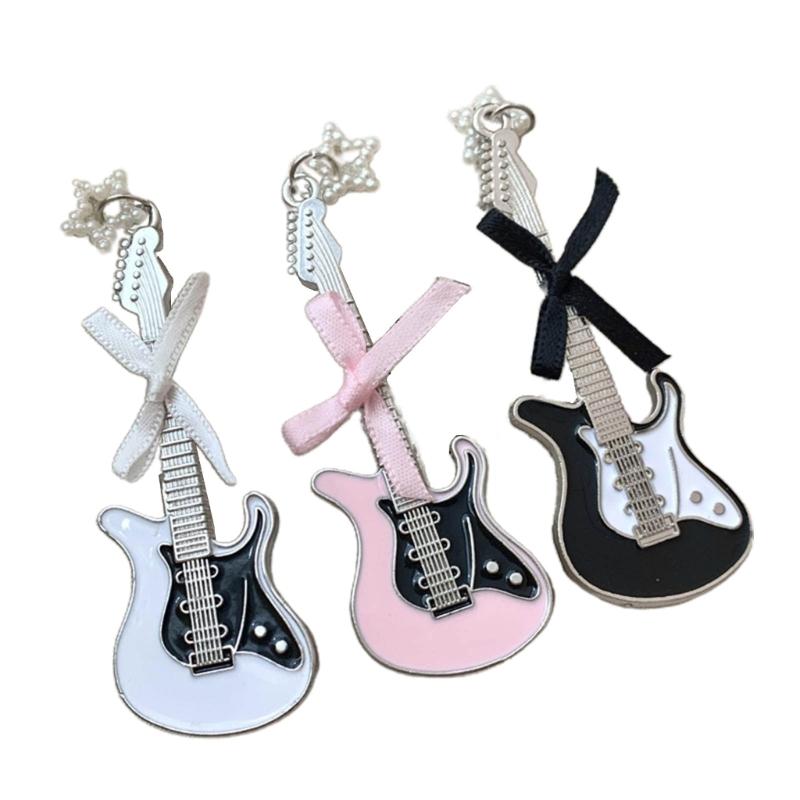Small Star Hair Clip for Girls Retro Guitar Hairpins Accessory with Punk Clips