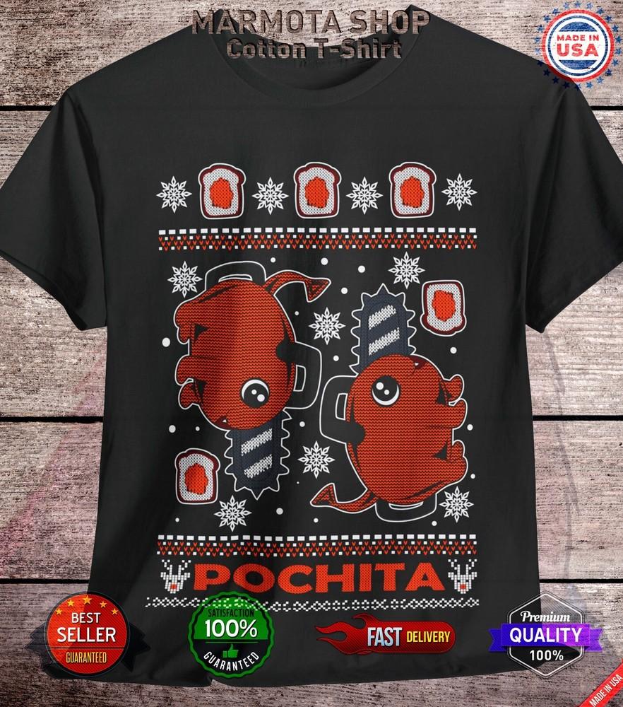 

Pochita Chainsaw Man Shirt Anime Tee T-Shirt Makima Manga Otaku Unisex All Size 2XL