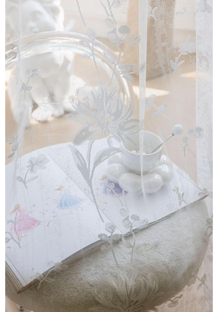 American Flower Lace Sheer Window Curtain Fabric