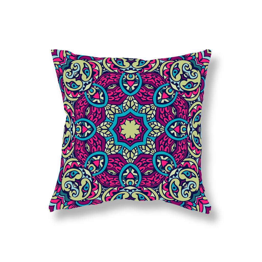 Psykedelisk Geometrisk Mandala Trykk Pynteputetrekk Sofadekor Rom Nattbord Kontor Spillstol Putetrekk Hjemmedekor