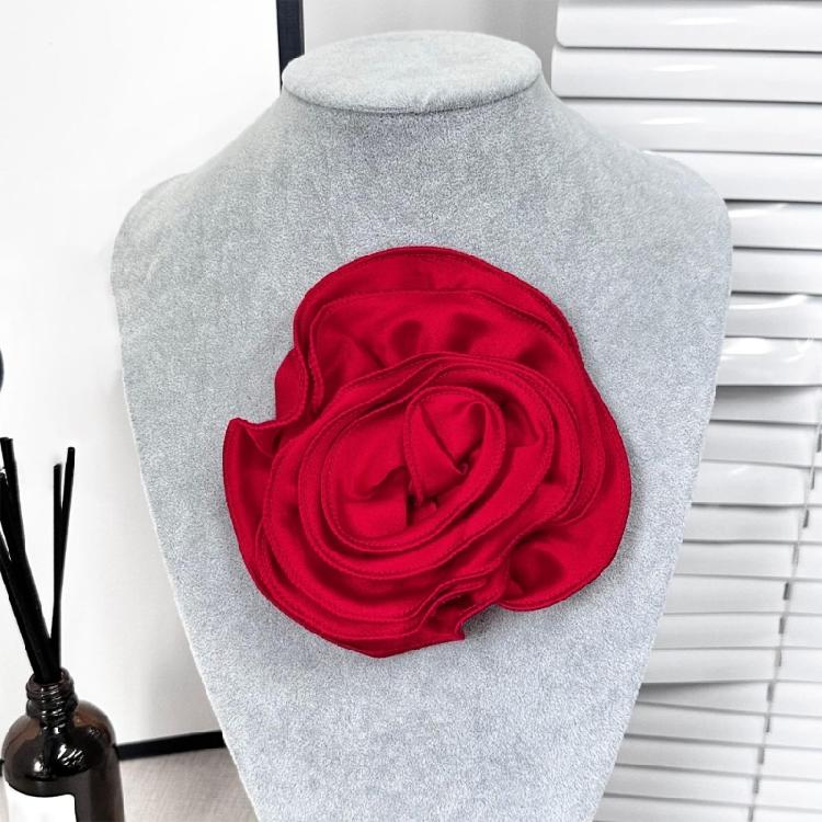 15cm 3D Silk Flower Appliques Flower Brooch Sewing Patches for Formal Dresses