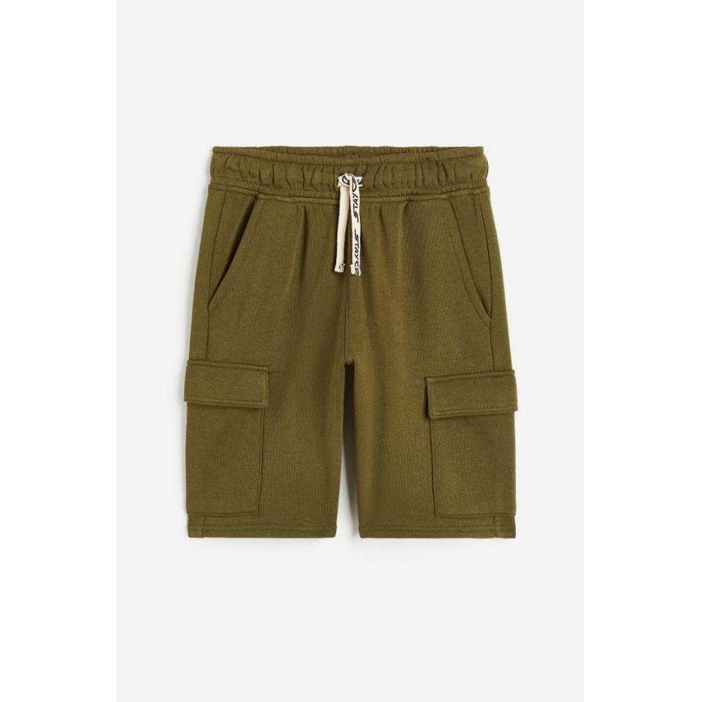 

H M Cargo shorts Dark khaki green