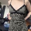Top a canotta con stampa leopardata e pizzo patchwork, vestibilità aderente, sexy, camisole Y2K vintage, scollo a V, spalline sottili, gilet estivo da donna, nuovo