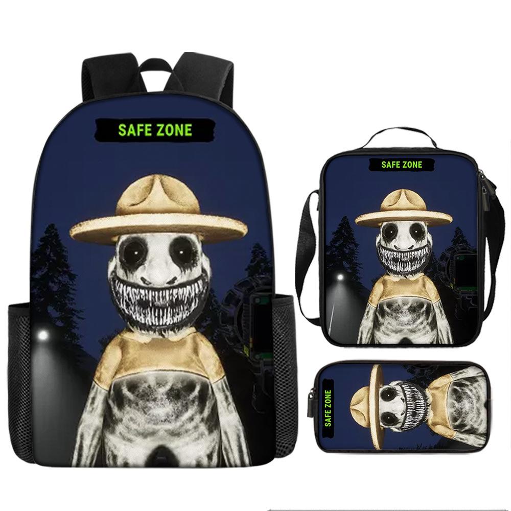 Deformed zoo primary school third and fourth grade light weight reduction backpack zoonomaly student lunch bag pencil case