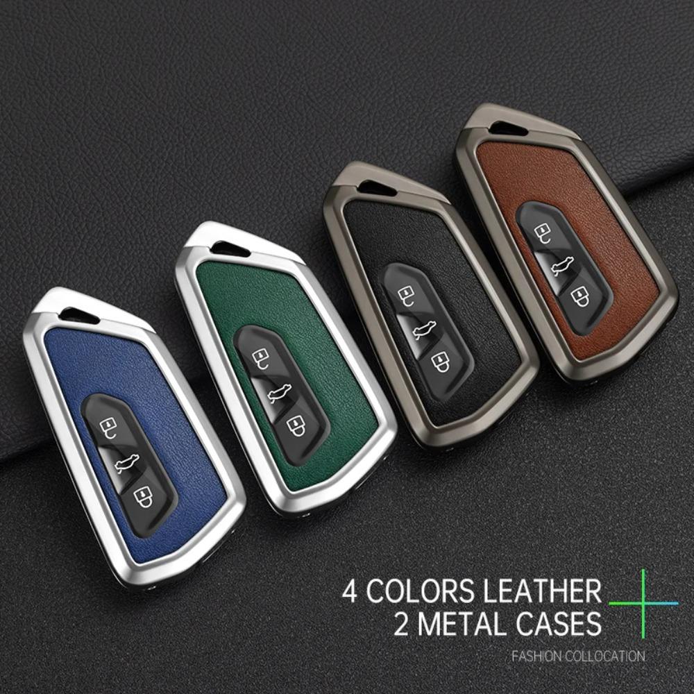 Alloy Car Key Case Cover for VW Volkswagen Golf 8 MK8 ID.3 ID.4 Cupra Skoda Octavia A8 SEAT Leon MK4 2020 2021 Formentor Tarraco