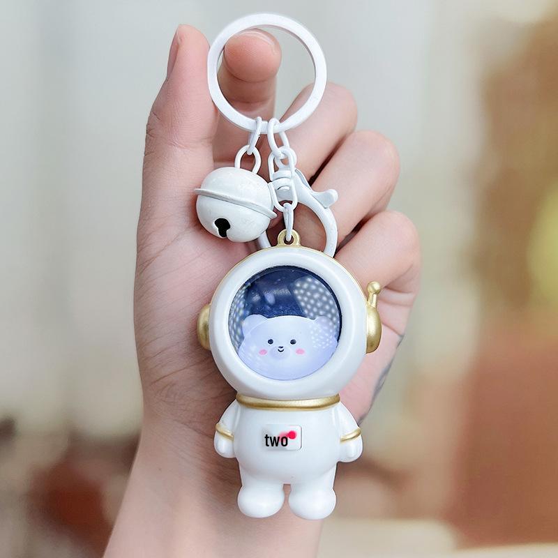 Cartoon Glow Backpack with Kitten Bear Keychain - Creative Student Schoolbag Pendant and Night Light Gift