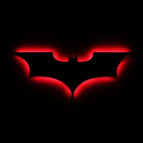 Bat Shape Lamp Night Light with Remote Control 16 Colors Changing Decorative Neon Sign LED Signal Lamp Party Decoration