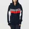 Vans American Vintage Black And White Checkerboard Patchwork Hooded Zip-Up Jacket Unisex Jacket VN0A4UTOBLK