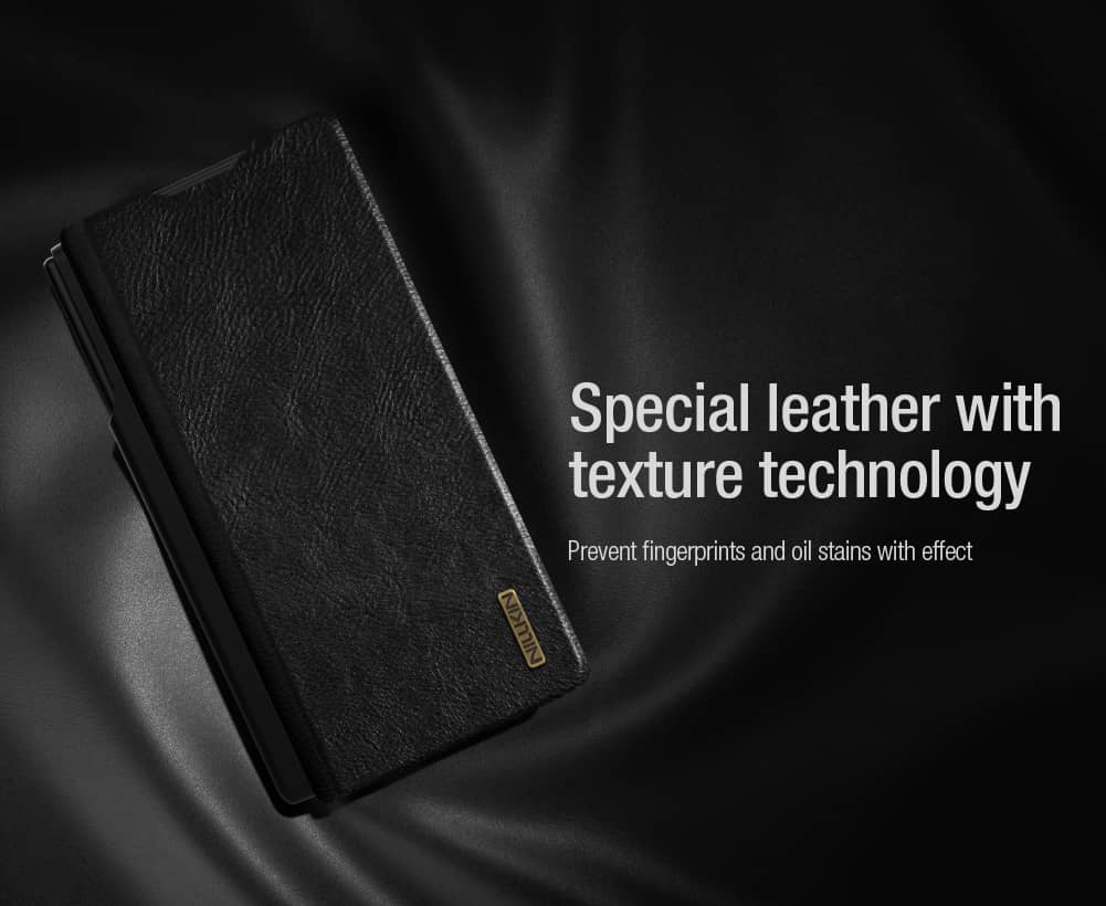NILLKIN Premium Leather Case for Samsung Galaxy Z Fold 7 5G – Slide Camera Cover & S-Pen Slot, Luxury Full-Body Protection Cover