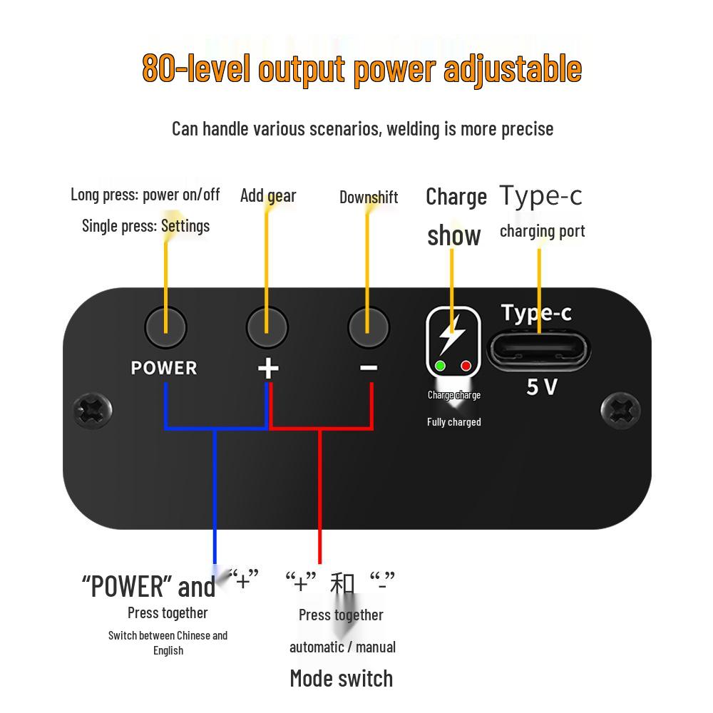 Handheld Battery Spot Welder with Color Screen for Mobile Phone and 18650 Lithium Batteries