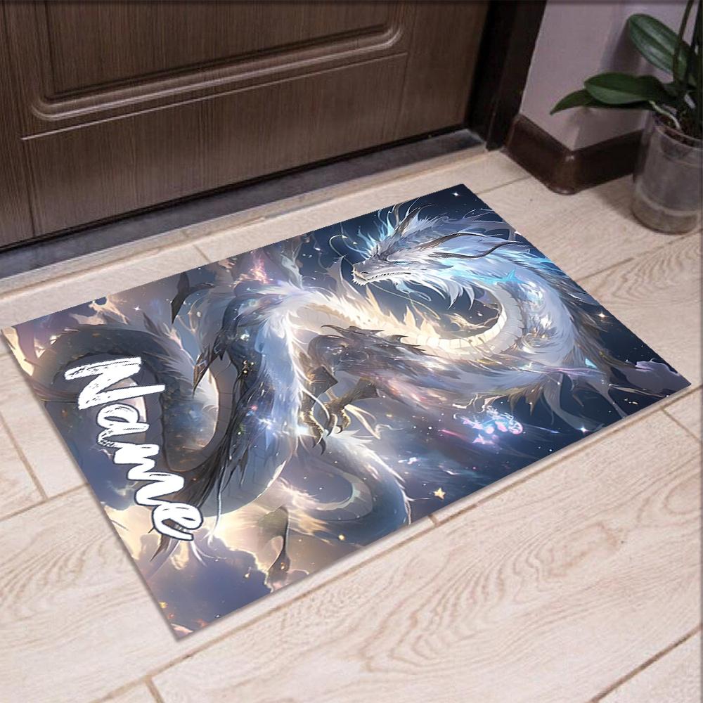 Custom Name Dragon Printed Carpet,Rug for Office Chair Living Room Bedroom Kitchen Room Decor Gifts.