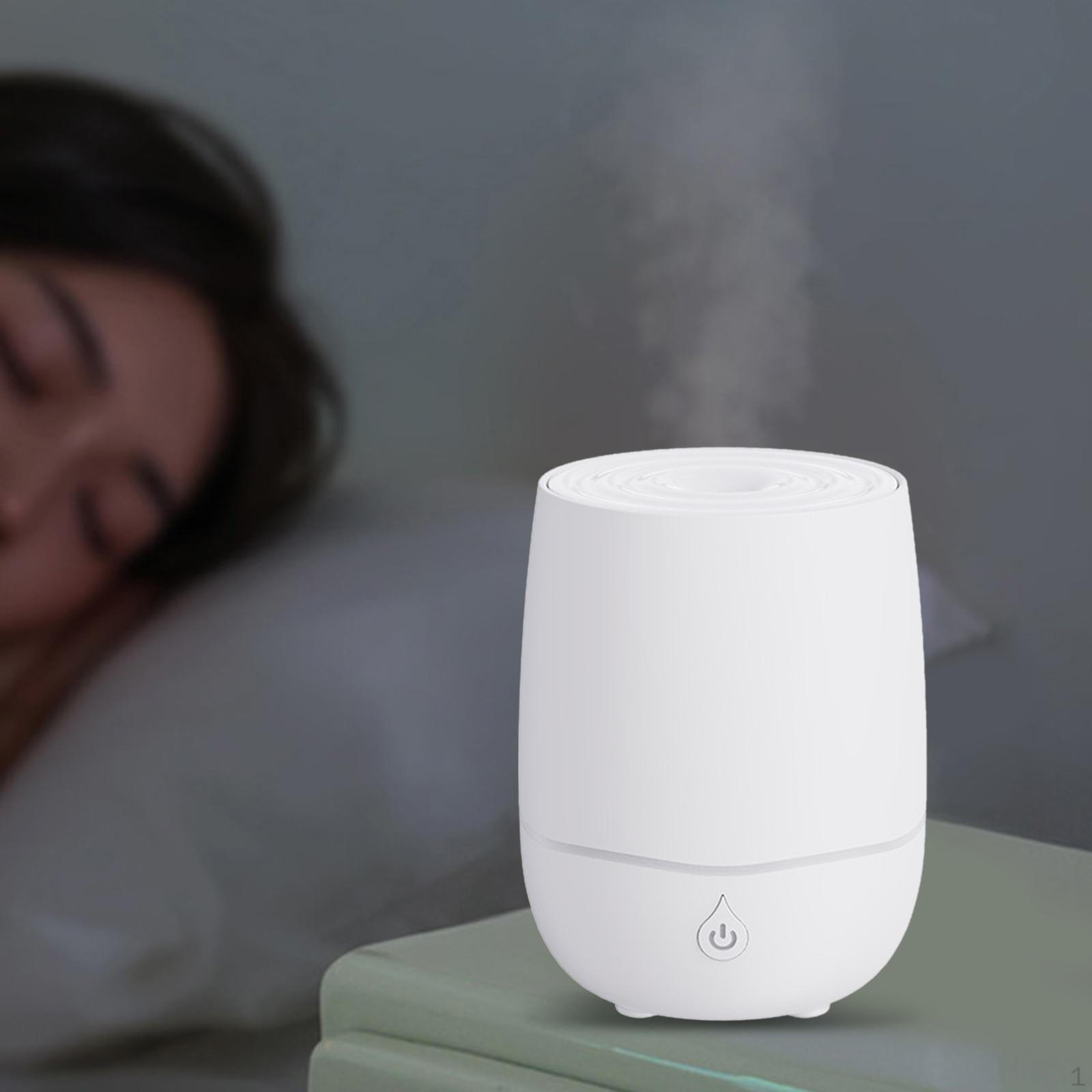 200ml Essential Oil Diffuser, Quiet Mist Spray Colorful Light, Auto Off Protection Air Humidifier White