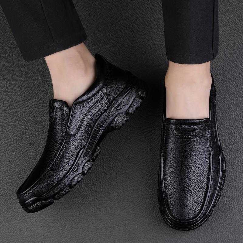 Pánská formální obuv z pravé kůže Luxusní značkové neformální italské pánské boty pro řidiče Pohodlná pracovní obuv