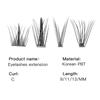 Mixed Length Individual Lash Clusters Soft PBT Material Lash Cluster Kit  Home Makeup