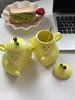 Ceramic Couple'S Cup,Hot Never Divide Hug Pear Design, Insulated Mug with Lid, Hand Wash Only, Reusable Multipurpose Drinking Cup, Cute Bizarre Gift