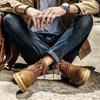 Fashion Vintage Men Pu Leather Boots Autumn Winter Waterproof Comfortable High Top Boot High Quality Wear-resistant Warm Casual Sneakers