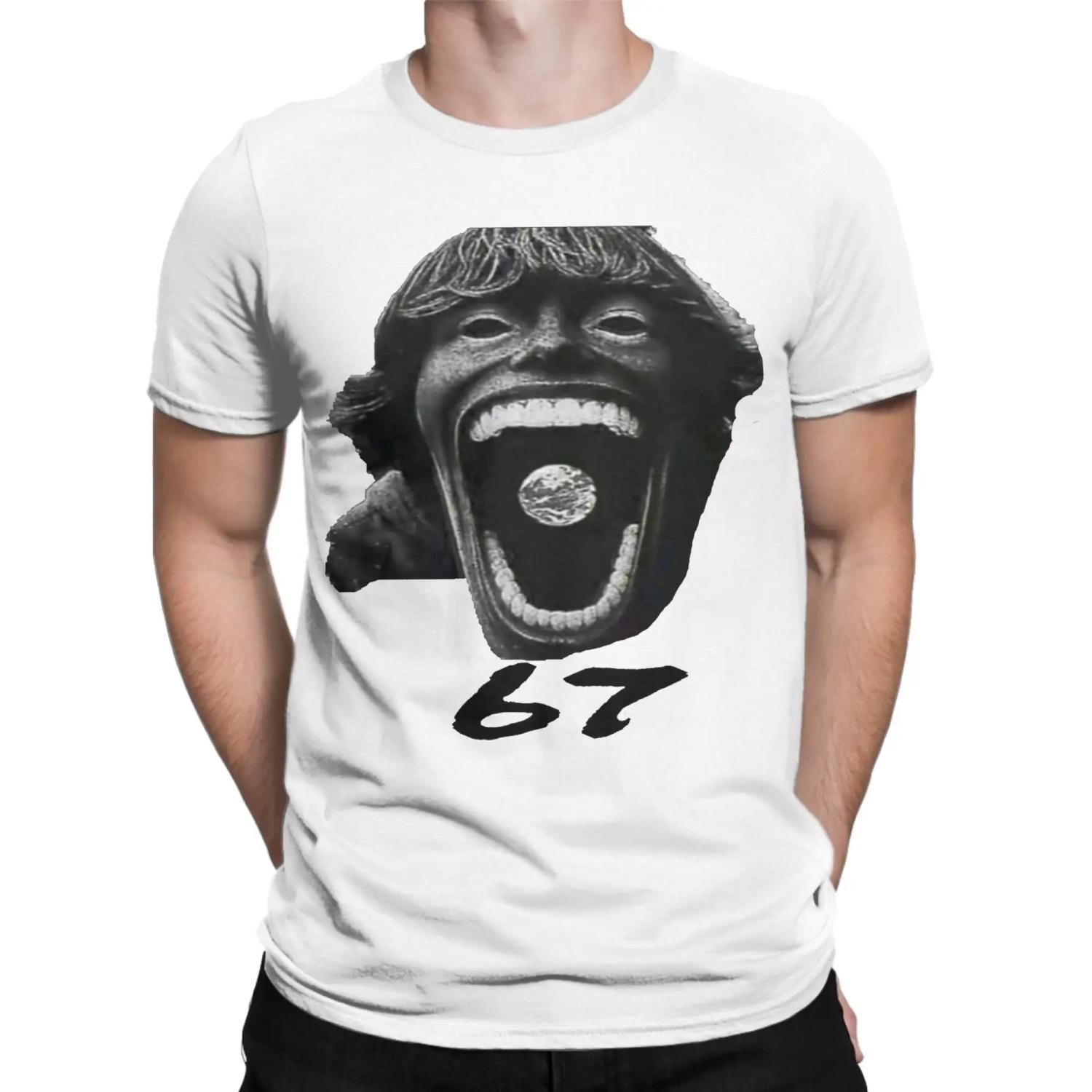 

Men T-Shirt 67 kid Six Seven Italian Brainrot Meme Vintage Cotton Tee Shirt Short Sleeve T Shirt Round Collar Clothing Summer XXXXXL чорний