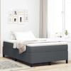 Box Spring Bed Dark Grey 120 x 190 cm Cord Fabric