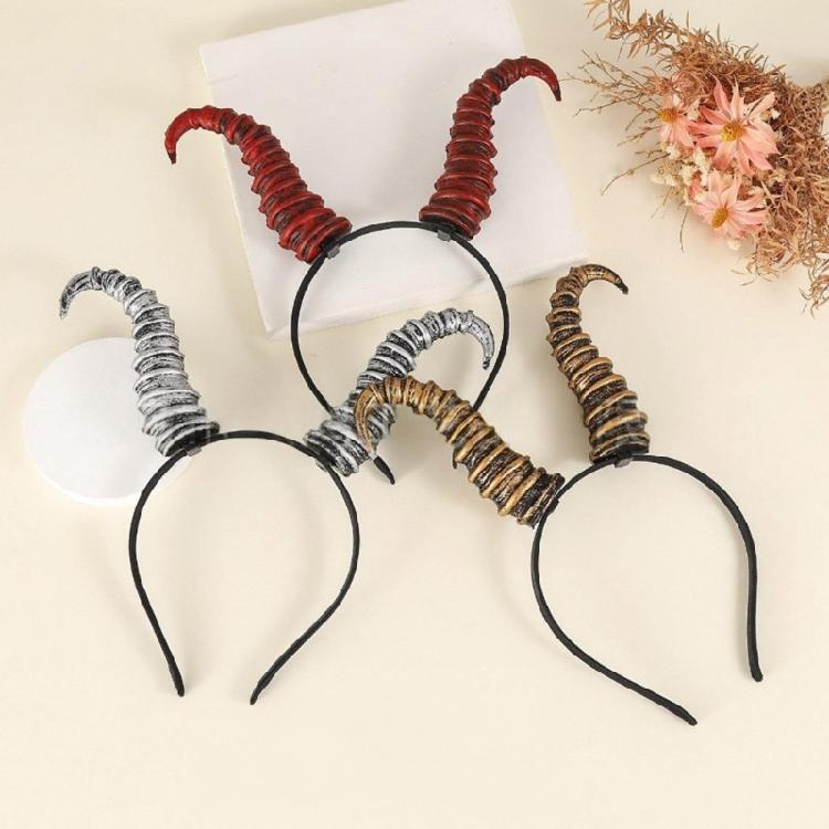 Unisex Plastic Devil Horn Headwear Practical Party Accessory Halloween Headbands Suitable For Costume Parties Daily Fun