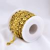 1Meter Stainless Steel Golden Flat Round Beads Link Chains for Handmade DIY Necklace Bracelet Waist Chain Jewelry Making Chain