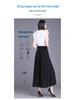 Spring 2026 Elastic Waist Casual Wide-Leg Skirt Pants