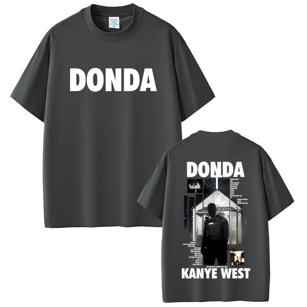 Kanye West Donda Maglietta Grafica DoubleSided Unisex Moda HipHop Pop Music Tee Unisexs Retro Cotone Top Donna E Unisex T-shirt