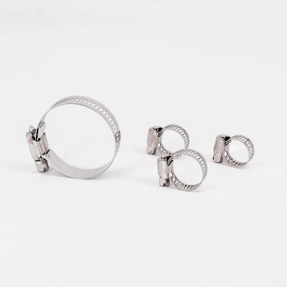 5 PCS Hose Clamp 6-12mm 1/4" 3/8" 304 Stainless Worm Drive Spring Clip Water Fuel Line Homebrew