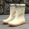 New bundle rain shoes men's medium tube non-slip waterproof shoes outdoor water boots warm rain shoes short tube rubber shoes men's fashion