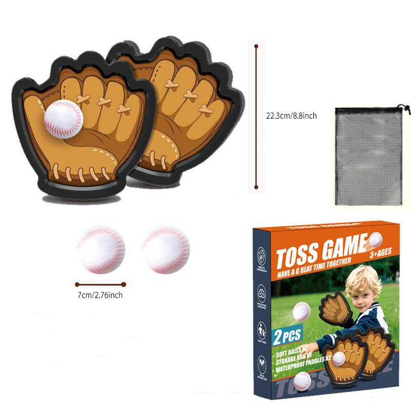 Catch and Toss Ball Game Set Stick Ball Catch Baseball Training Glove for Sports Summer Outdoor Toy Yard Beach Pool Game Gift чёрный