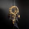 Holiday Dream Catcher Ornament: Christmas Fairy Lights Woven Hanging Pendant
