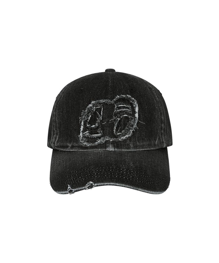 Aejeuon Denim Patch Ball Cap / Black