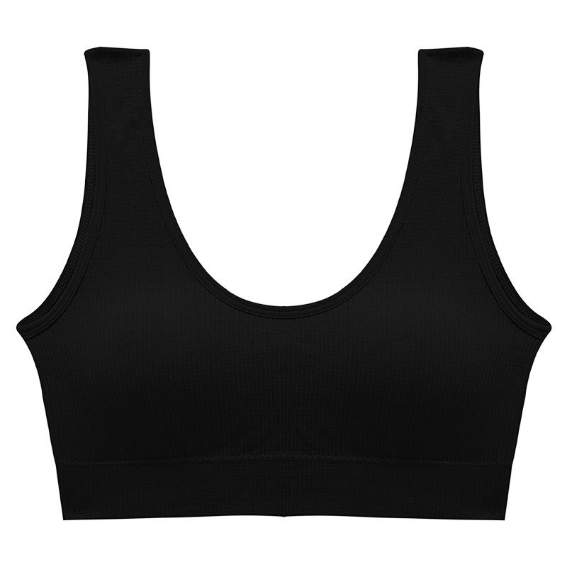 Женский спортивный бюстгальтер U с открытой спиной для тренировок спортивный бюстгальтер бесследная эластичность дышащее противоударное нижнее белье бюстгальтер для йоги фитнеса бодибилдинга танцев бега M чёрный 859₽