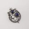 Natural Lapis Lazuli Gemstone 925 Sterling Silver Jewelry Chain Pendant 1.9" For Women CP-44-30