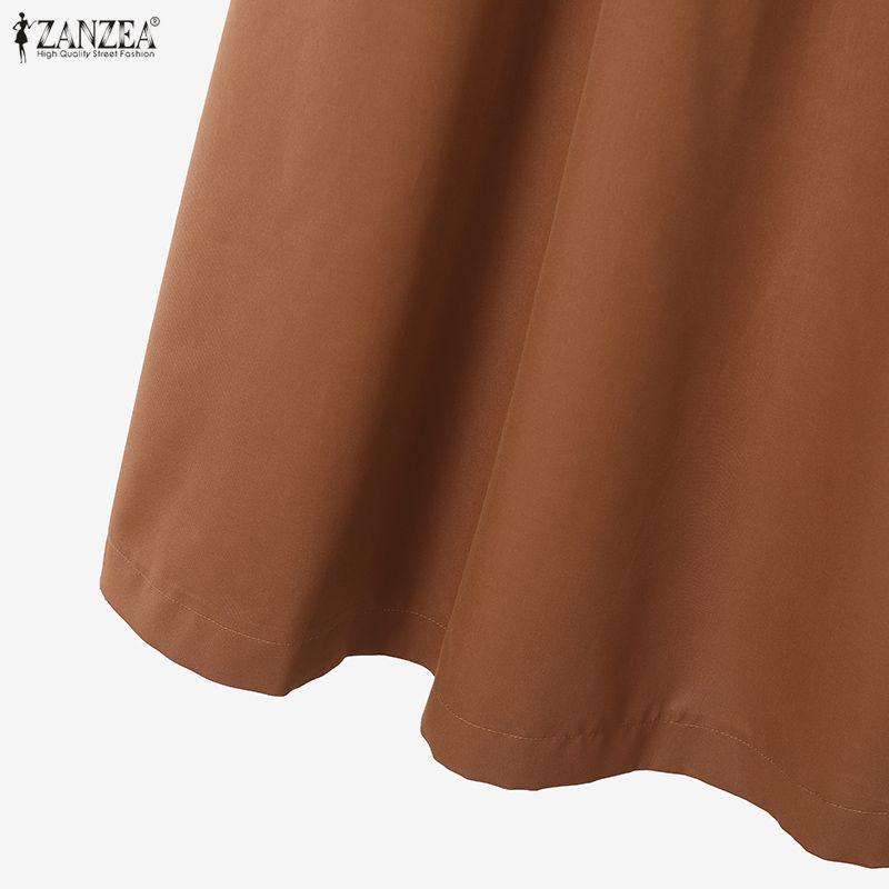 ZANZEA Women Half Sleeve Blouse and Long Skirts Casual Two Piece Suit Sets