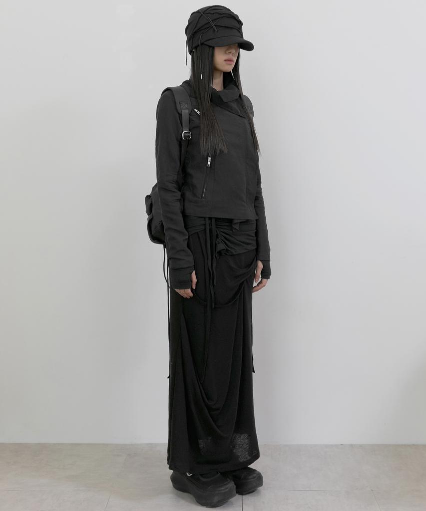 Peulleeoeob Soi Draped Cap (Fl-743_Black)