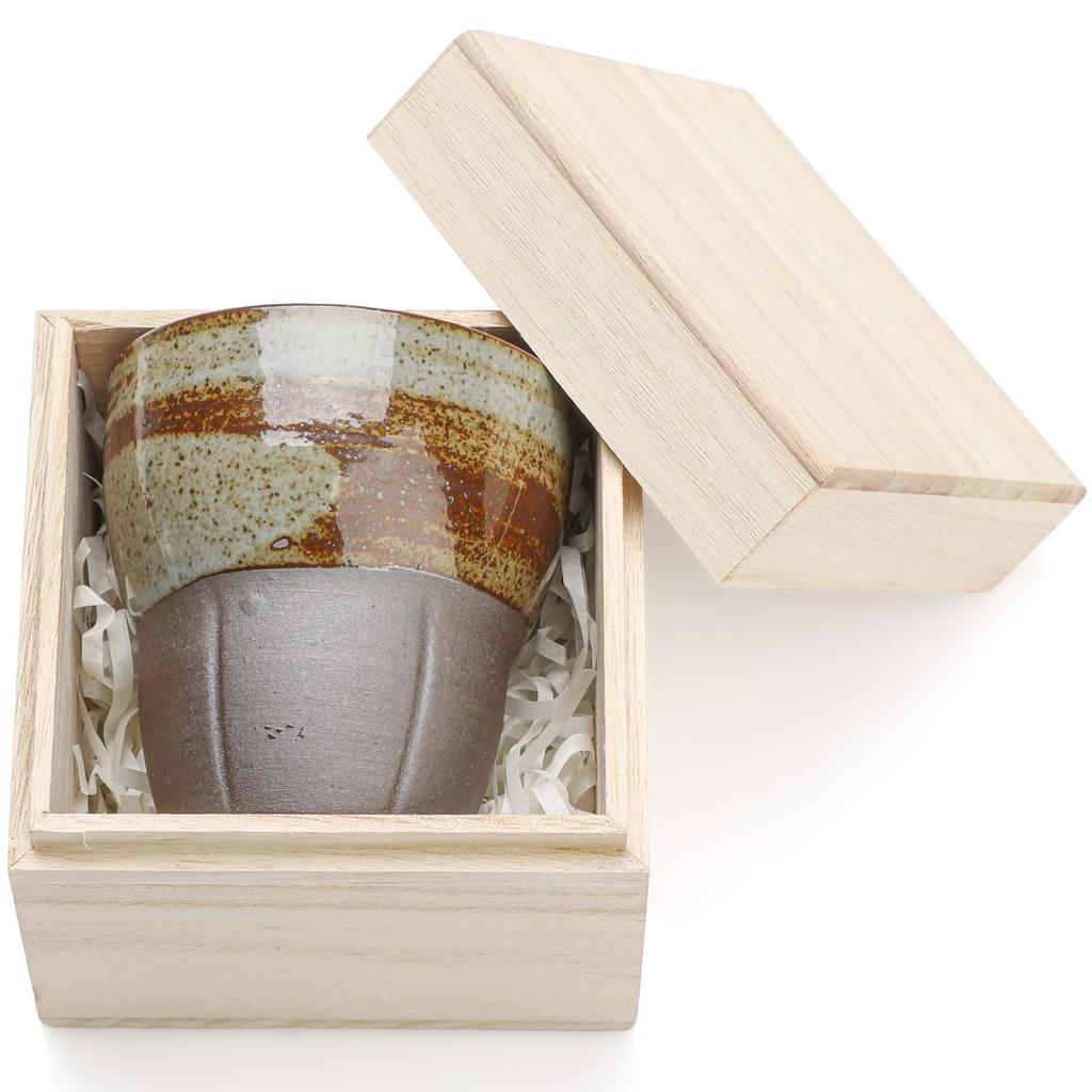 Ceramic Teacup (170ml) - Free Cup, Wooden Box Included, Dishwasher Safe, for Tea, Coffee, or Guests, Gift