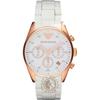 Tazio Medium White Metal/White Men's Quartz Chronograph AR5920