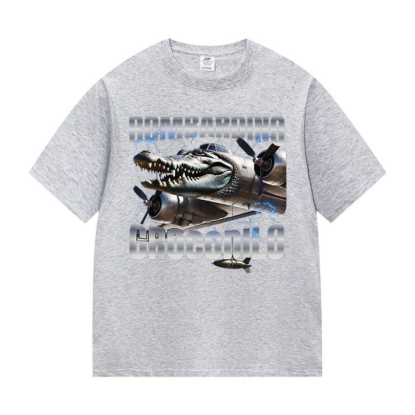 Limitované Bombardino Krokodýl Vtipné Meme Tričko Pánské Dámské Letní O-výstřih Krátký rukáv Tričko Módní Vysoce kvalitní Bavlněná Trička