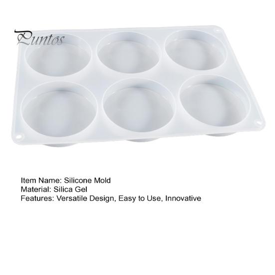 Creative Epoxy Resin Project Mold Silicone Molds for Large Round with 6 Cavities Deep Shape Casting Coasters DIY Crafts Wood Inlays Baking
