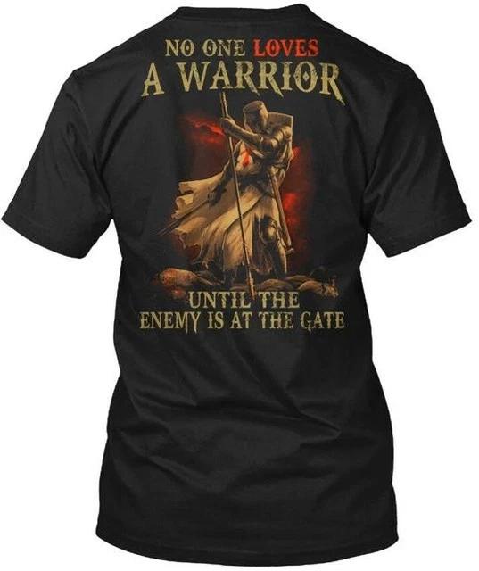 RARE! Crusader - No One Loves A Warrior Until The On Back T-Shirt L