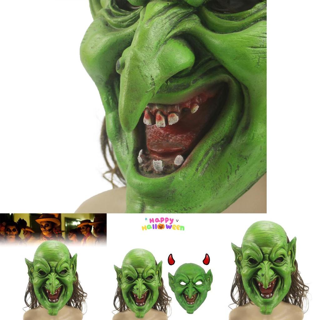 Scary Witch Character Mask For Dress-up Halloween Christmas And Easter Costume Prop 9.44*11.02in