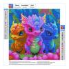 1 Set 5D Diamond Painting Kit Cute Cartoon Animals Pattern Vibrant Color Enhance Creativity Reduce Stress Mosaic Art Craft Kit