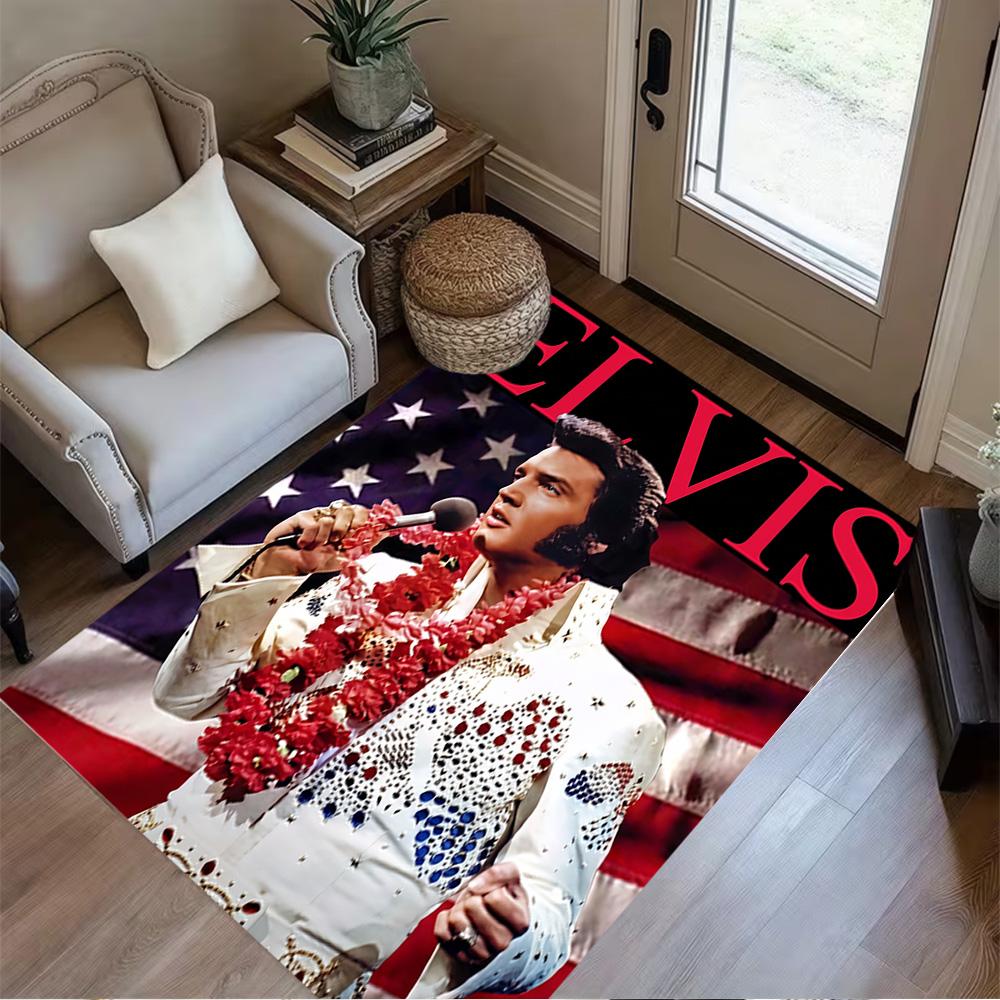 Elvis Presley Performance Floor Rug Office Rug Perfect for Game Room Playrooms Balcony Foyer Antislip Carpet Office home decor Best for Christmas