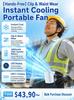 Desktop Clip-on Cooling Fan High-speed Adjustable 100-speed fan,USB Rechargeable Neck Fan for Travel Camping and Outdoors